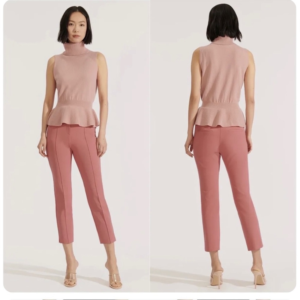 NWOT Size: 8 Veronica Beard Lago Dress Cropped Pants in Mauve
